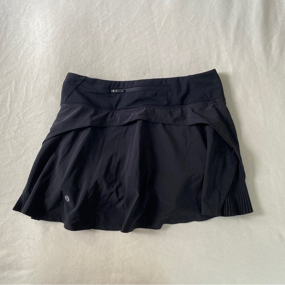 Lululemon Athletica Play Off The Pleats Tennis Skirt Size 4 Black - Picture 7 of 8